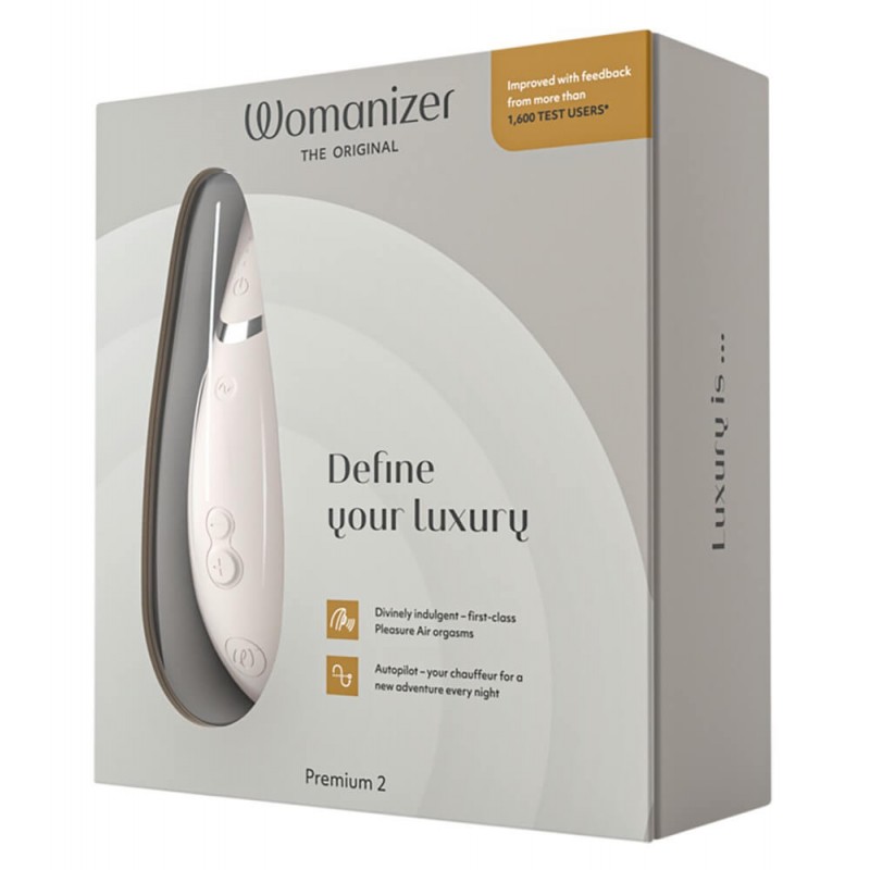 Womanizer Premium 2 - akkus, léghullámos csiklóizgató (fehér) 83440 termék bemutató kép