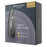 Womanizer Premium 2 - akkus, léghullámos csiklóizgató (fekete) 83402 termék bemutató kép