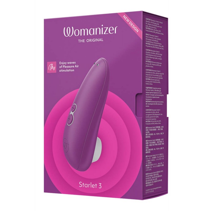 Womanizer Starlet 3 - akkus, léghullámos csiklóizgató (lila) 83411 termék bemutató kép