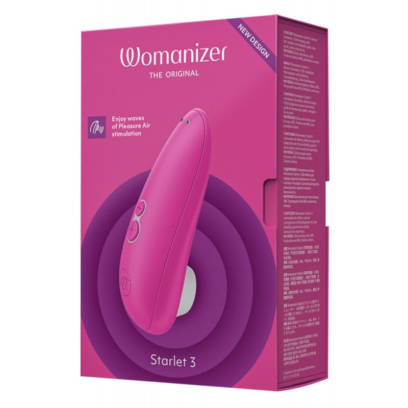 Womanizer Starlet 3 - akkus, léghullámos csiklóizgató (pink) 83432 termék bemutató kép