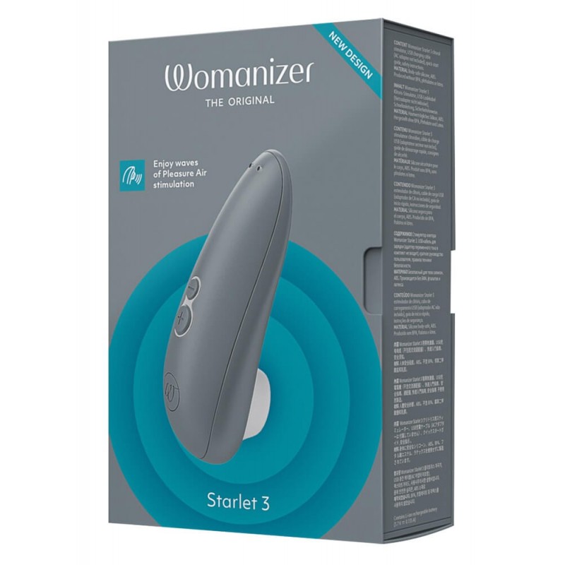 Womanizer Starlet 3 - akkus, léghullámos csiklóizgató (szürke) 50027 termék bemutató kép