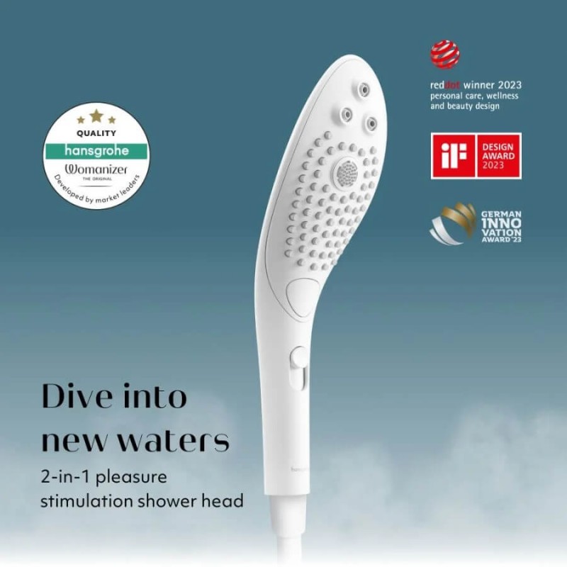 Womanizer Wave - masszírozó zuhanyfej (fehér) 89735 termék bemutató kép