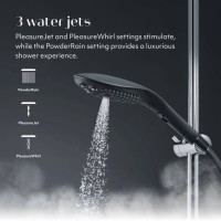 Womanizer Wave - masszírozó zuhanyfej (fekete) 89719 termék bemutató kép