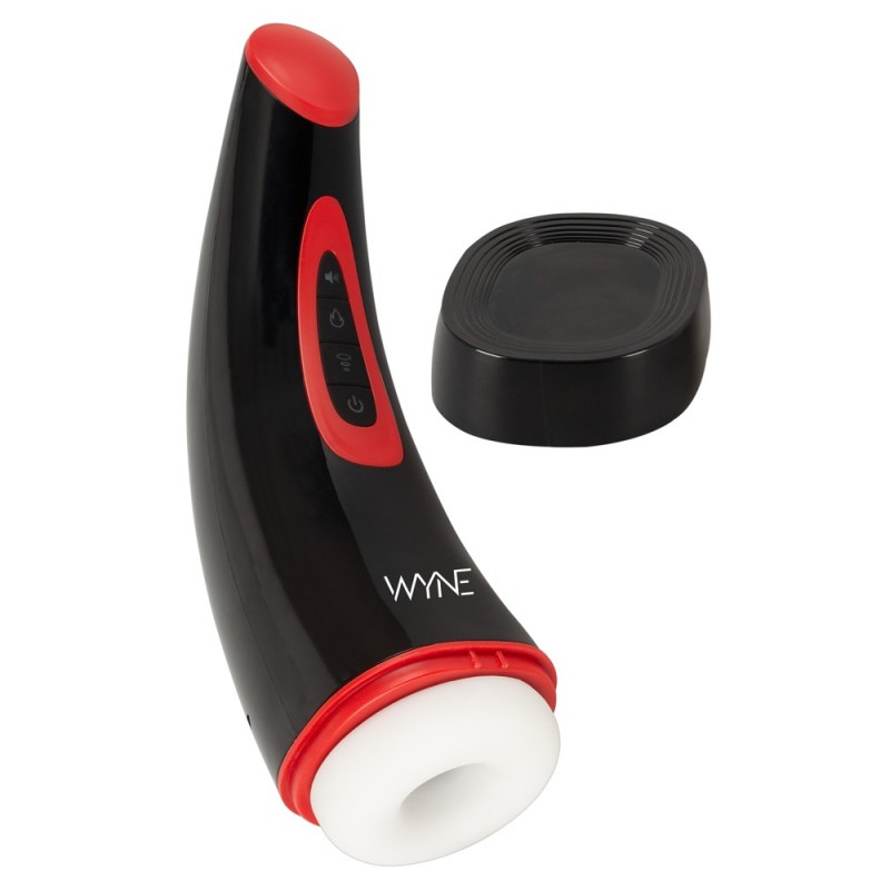WYNE 03 - akkus, rezgő-szívó maszturbátor (fekete) 72330 termék bemutató kép