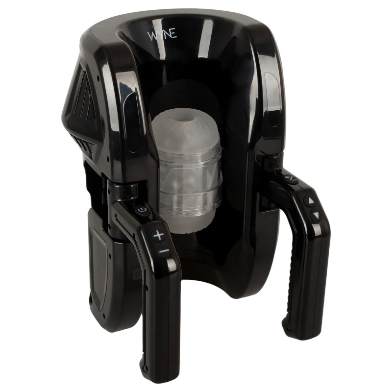 WYNE 10 - automata maszturbátor kapaszkodóval (fekete) 124549 termék bemutató kép