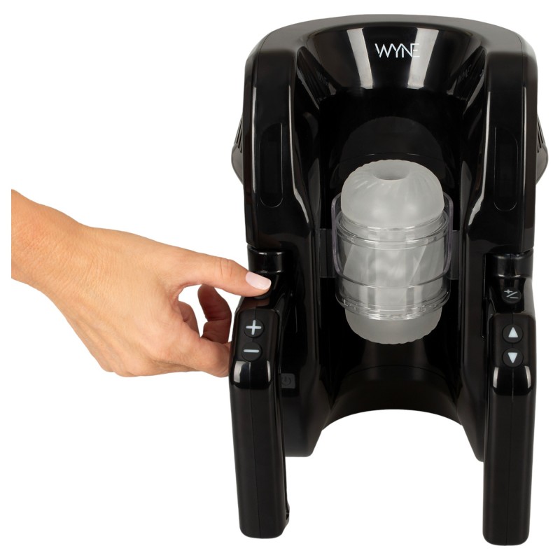 WYNE 10 - automata maszturbátor kapaszkodóval (fekete) 124552 termék bemutató kép