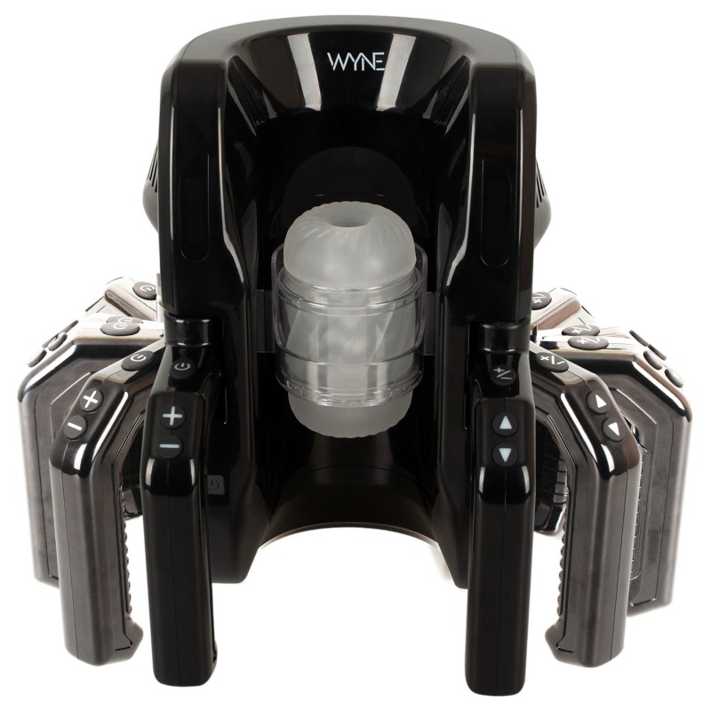 WYNE 10 - automata maszturbátor kapaszkodóval férfiaknak (fekete) 124556 termék bemutató kép