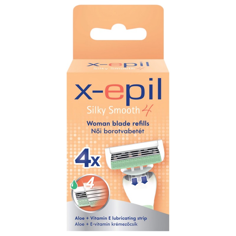 X-Epil Silky Smooth - női borotva betét 4 pengés (4db) 116308 termék bemutató kép