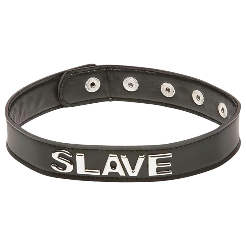 X-Play Slave - rabszolga nyakörv, bondage kiegészítő (fekete) 164653 termék bemutató kép
