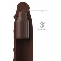 X-TENSION Elite 3 - heregyűrűs péniszköpeny (barna) 71233 termék bemutató kép