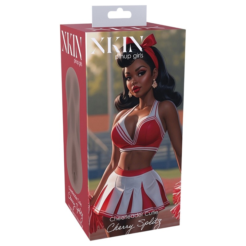 XKIN Cheerleader Cherry - élethű műpunci maszturbátor (sötét testszínű) 144710 termék bemutató kép