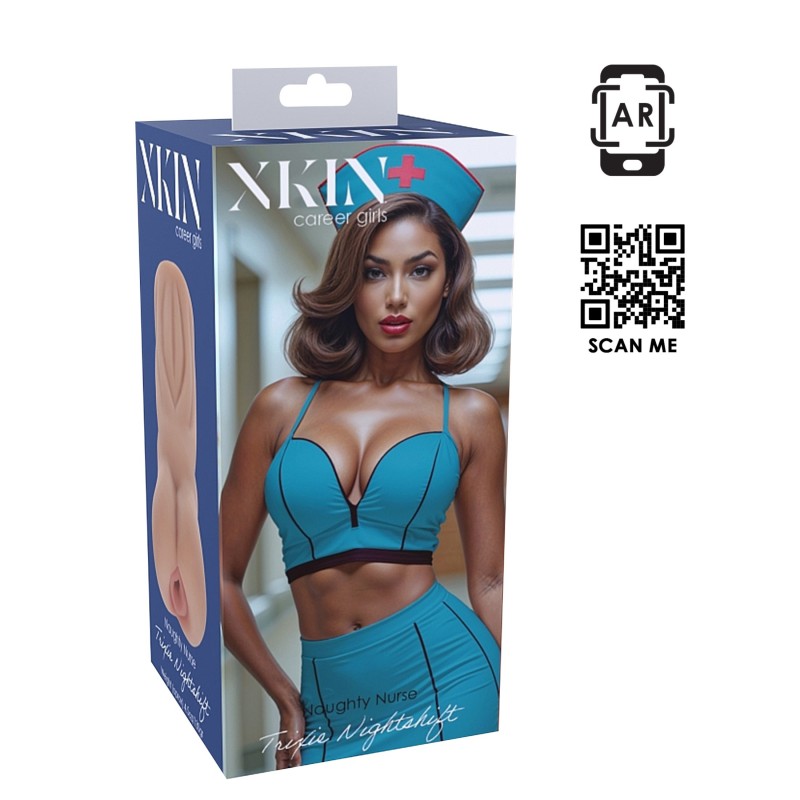 XKIN Naughty Nurse Trixie - élethű műpunci maszturbátor (testszínű) 143398 termék bemutató kép