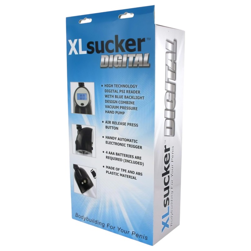 XLSUCKER - digitális potencia- és péniszpumpa (átlátszó) 106858 termék bemutató kép