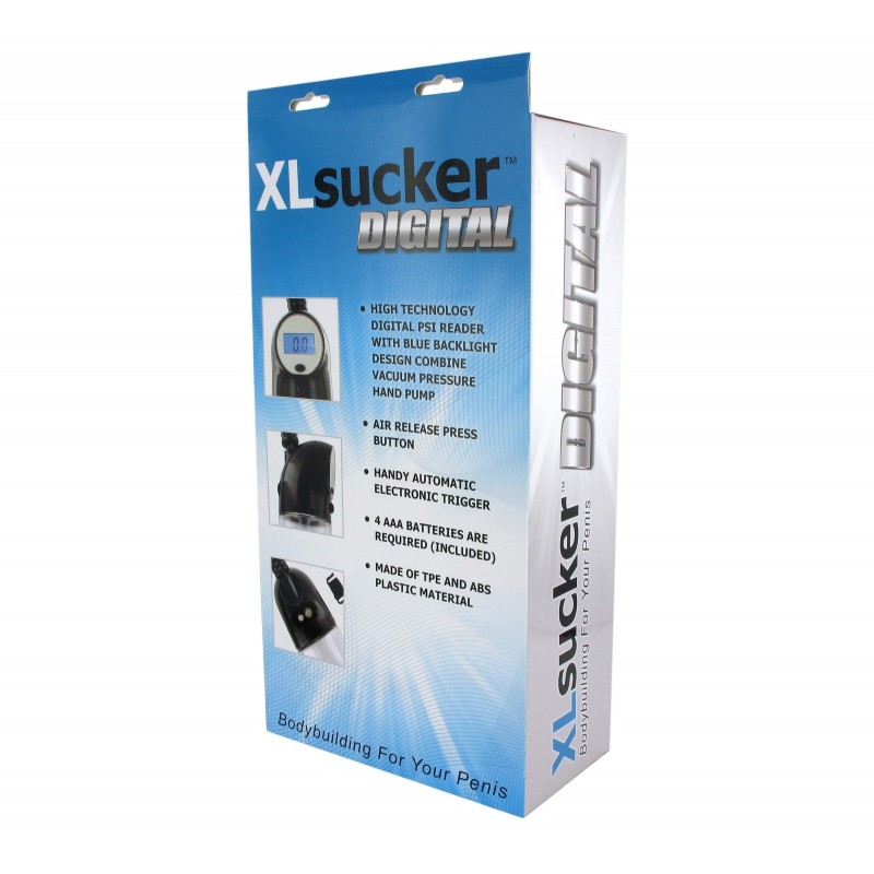 XLSUCKER - digitális potencia- és péniszpumpa (áttetsző) 33846 termék bemutató kép