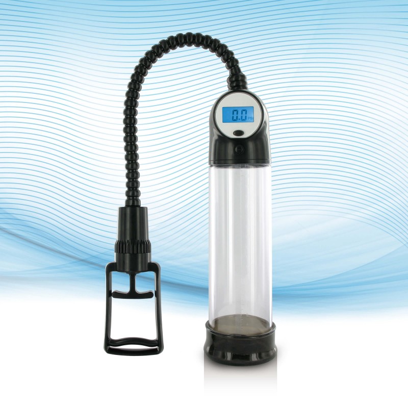 XLSUCKER - digitális potencia- és péniszpumpa (átlátszó) 33847 termék bemutató kép