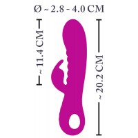 XOUXOU - akkus, csiklókaros, bordás vibrátor (pink) 42799 termék bemutató kép