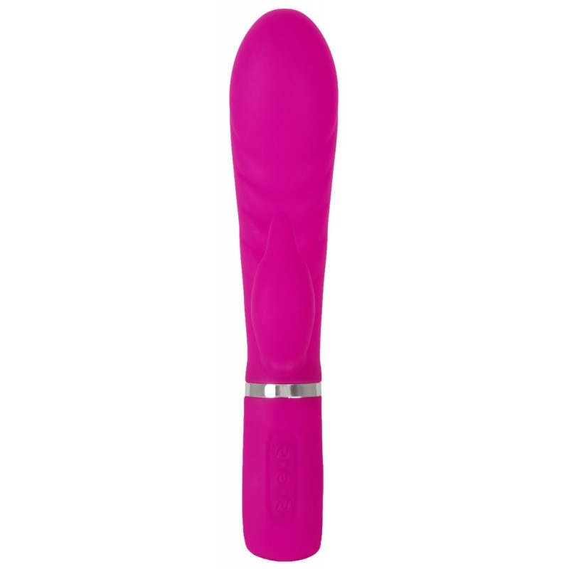 XOUXOU - akkus, csiklókaros, bordás vibrátor (pink) 42790 termék bemutató kép