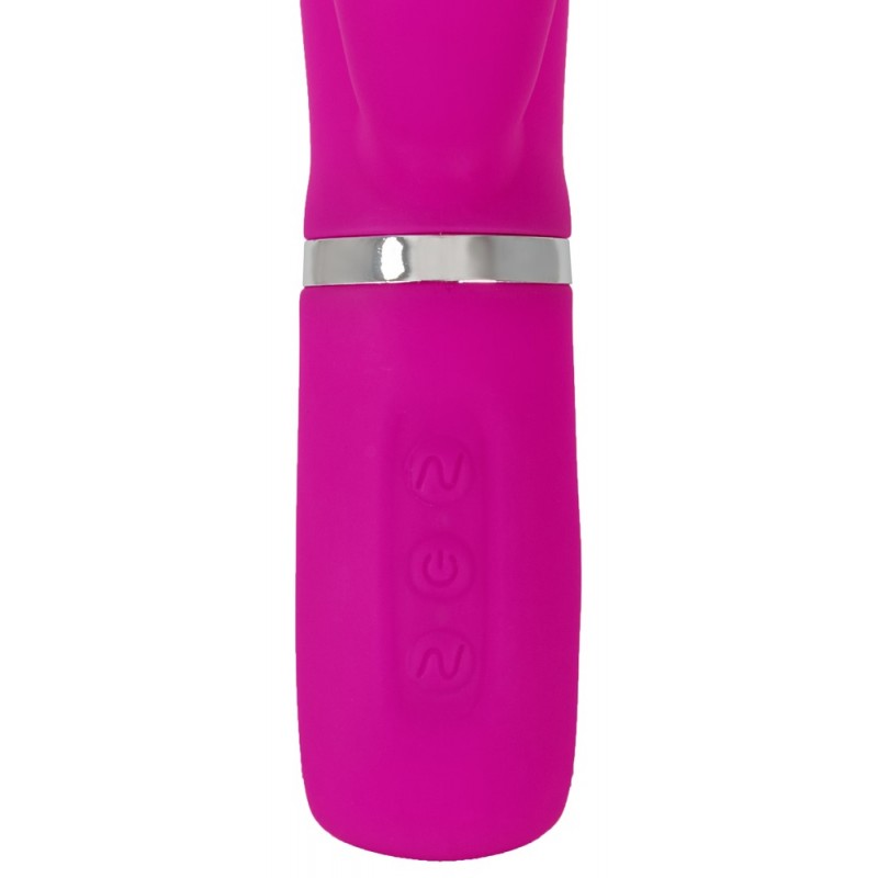 XOUXOU - akkus, csiklókaros, bordás vibrátor (pink) 42792 termék bemutató kép