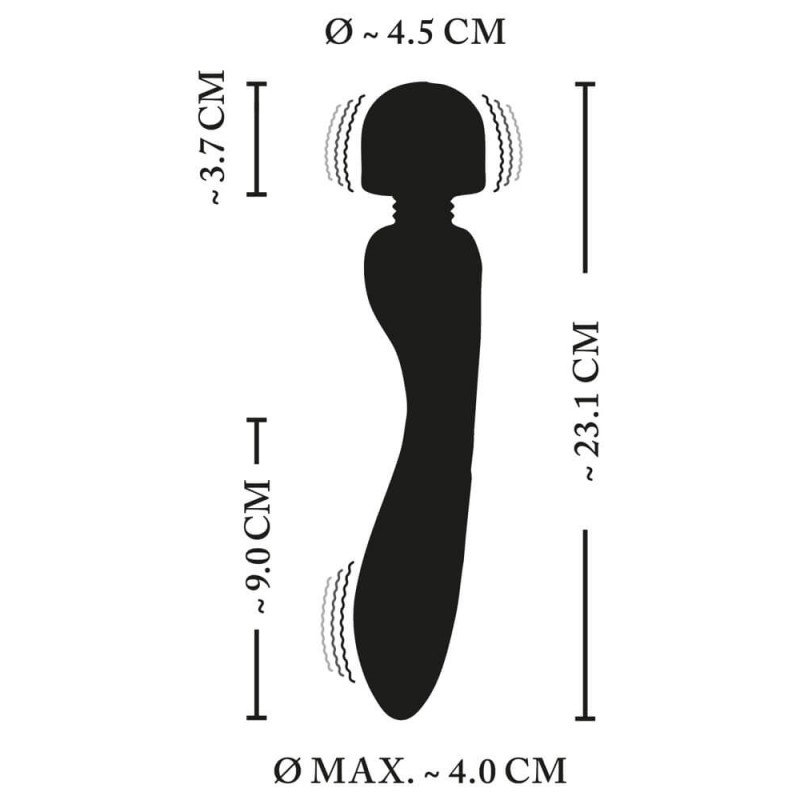 XOUXOU - akkus, elektro masszírozó vibrátor (fekete) 86803 termék bemutató kép