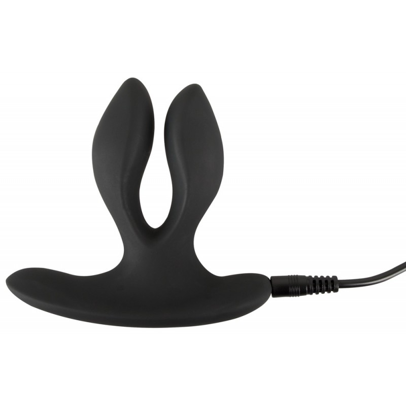XOUXOU - akkus, kétágú anál vibrátor (fekete) 54631 termék bemutató kép