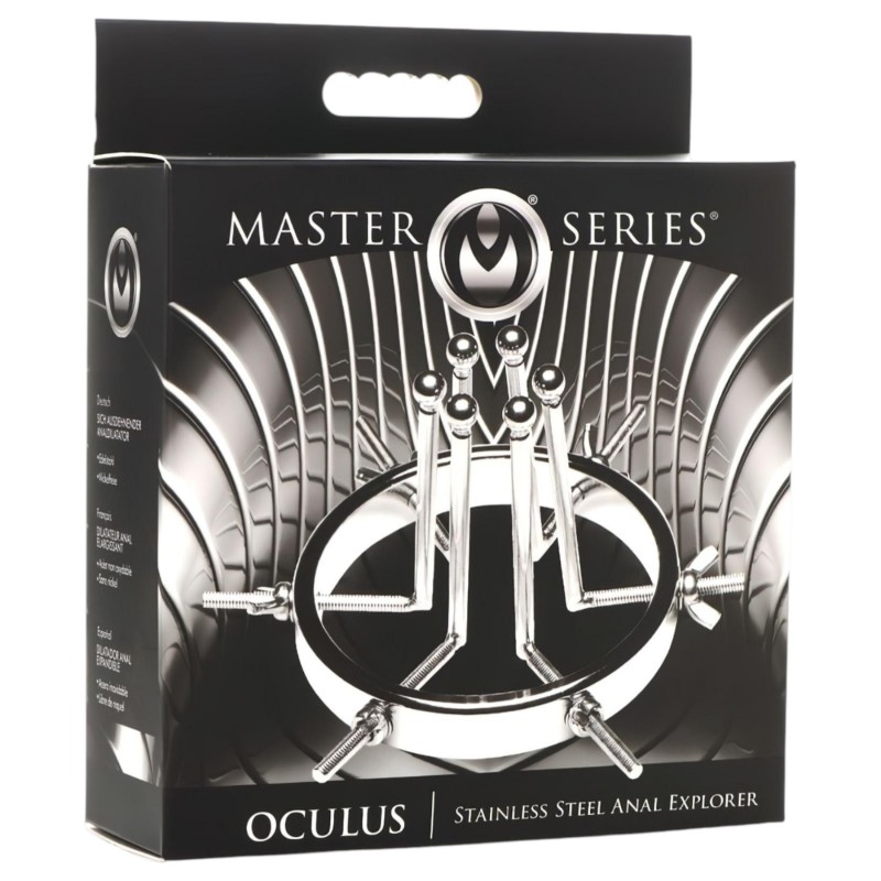 XR Brands Oculus - rozsdamentes acél tágító (ezüst) 121178 termék bemutató kép