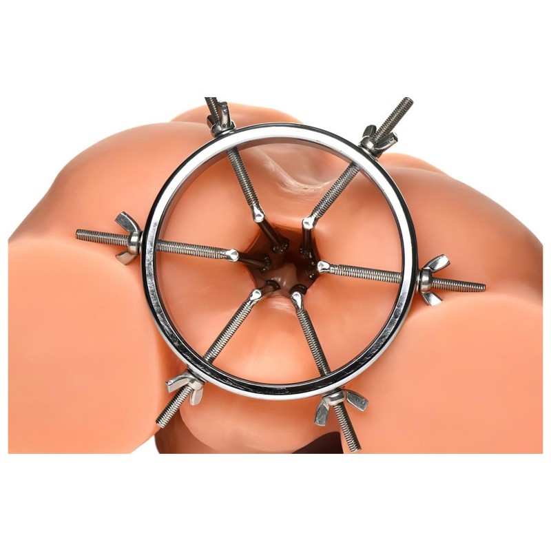 XR Brands Oculus - rozsdamentes acél tágító (ezüst) 121181 termék bemutató kép