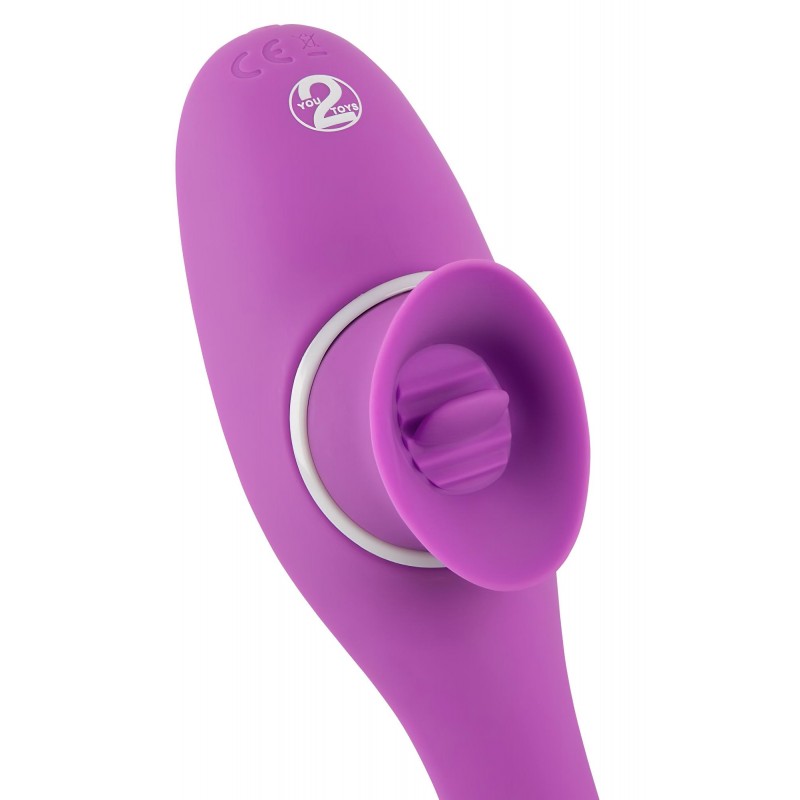 You2Toys 2 Function Vibe - akkus 2in1 vibrátor (lila) 98479 termék bemutató kép