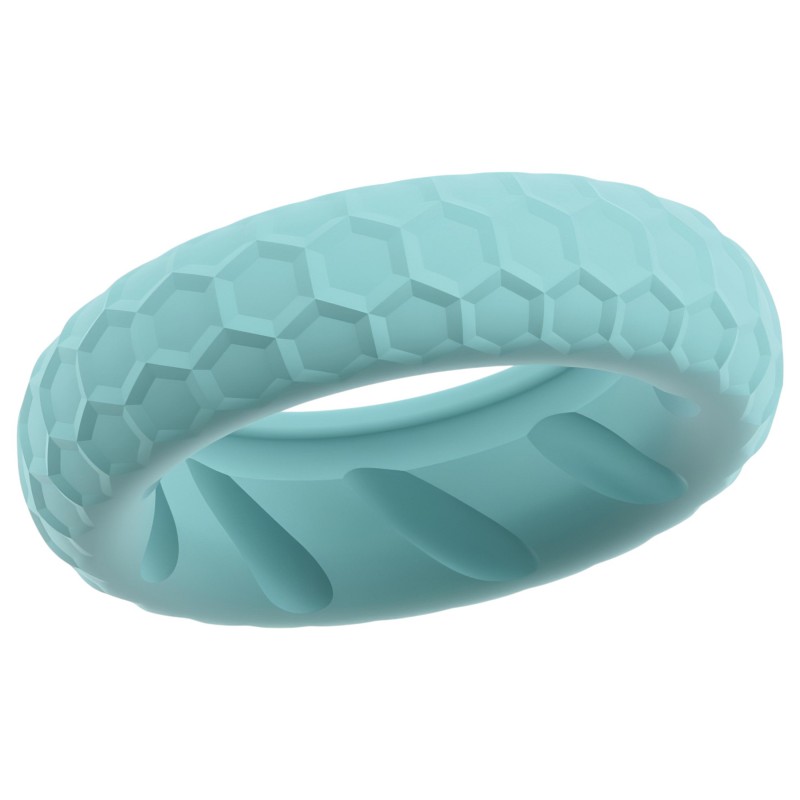 You2Toys - 3in1 pénisz- és heregyűrű szett férfiaknak (türkiz) 167039 termék bemutató kép