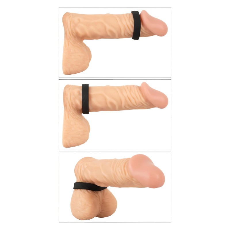 You2Toys 4in1 - pénisz- és heregyűrű szett (natúr-fekete) 116595 termék bemutató kép