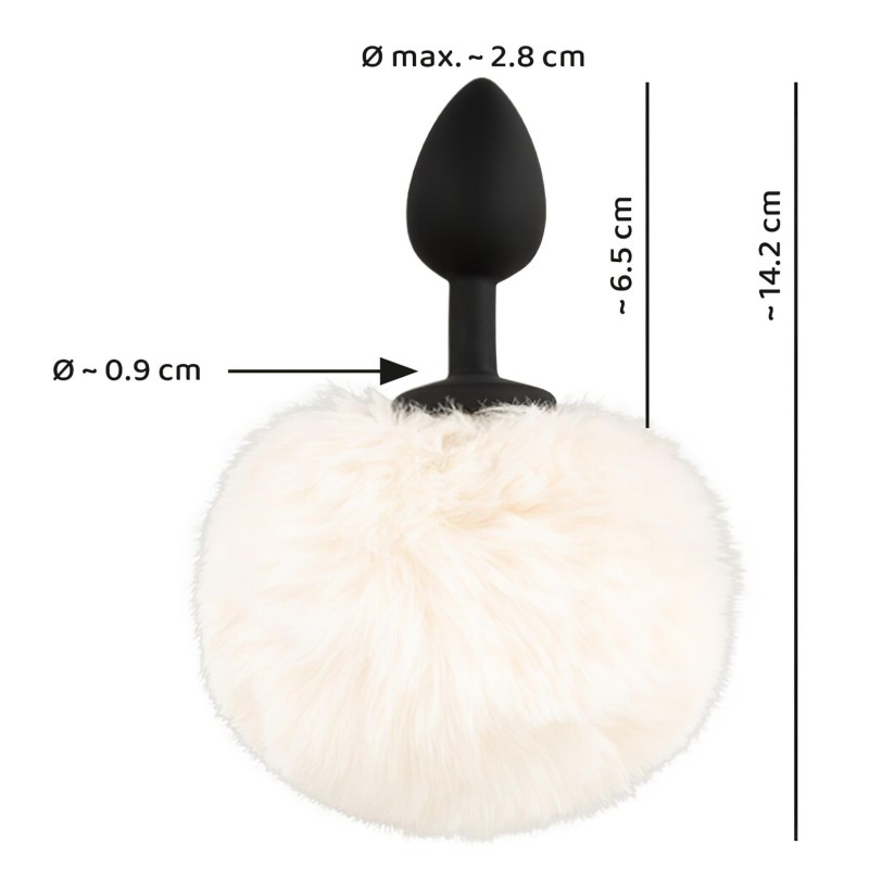 You2Toys - anál plug nyuszifarokkal (fekete) 139979 termék bemutató kép