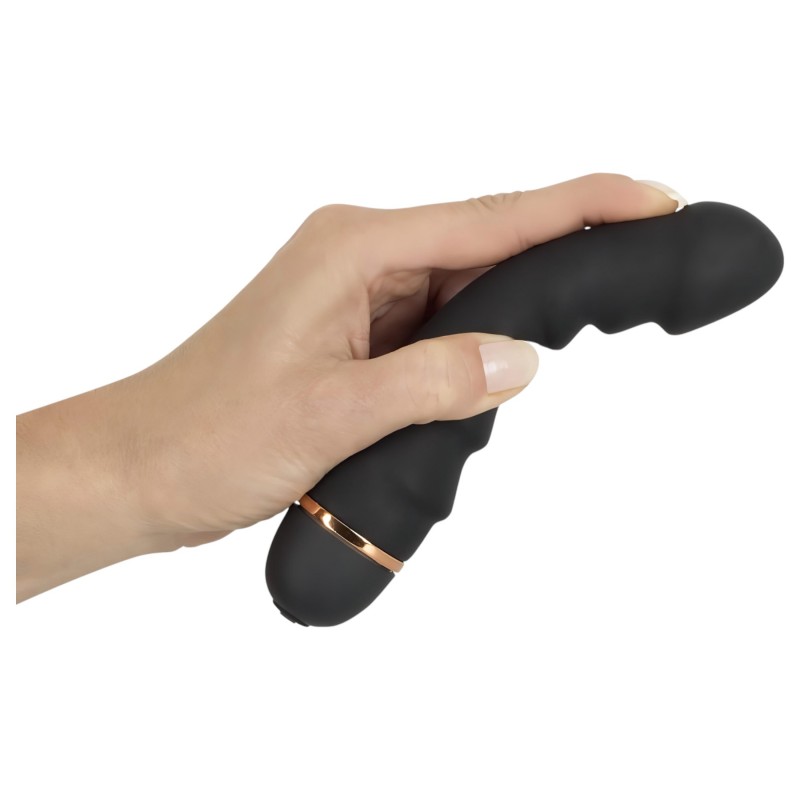 You2Toys - Bendy Ripple - bordázott vibrátor (fekete) 108510 termék bemutató kép