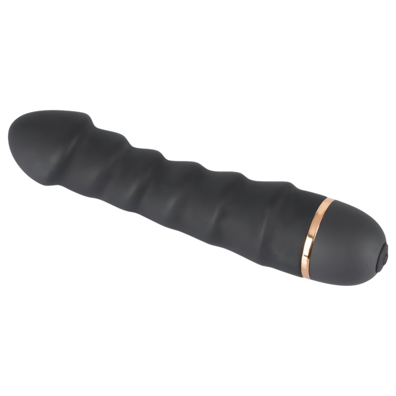 You2Toys - Bendy Ripple - bordázott vibrátor (fekete) 108511 termék bemutató kép