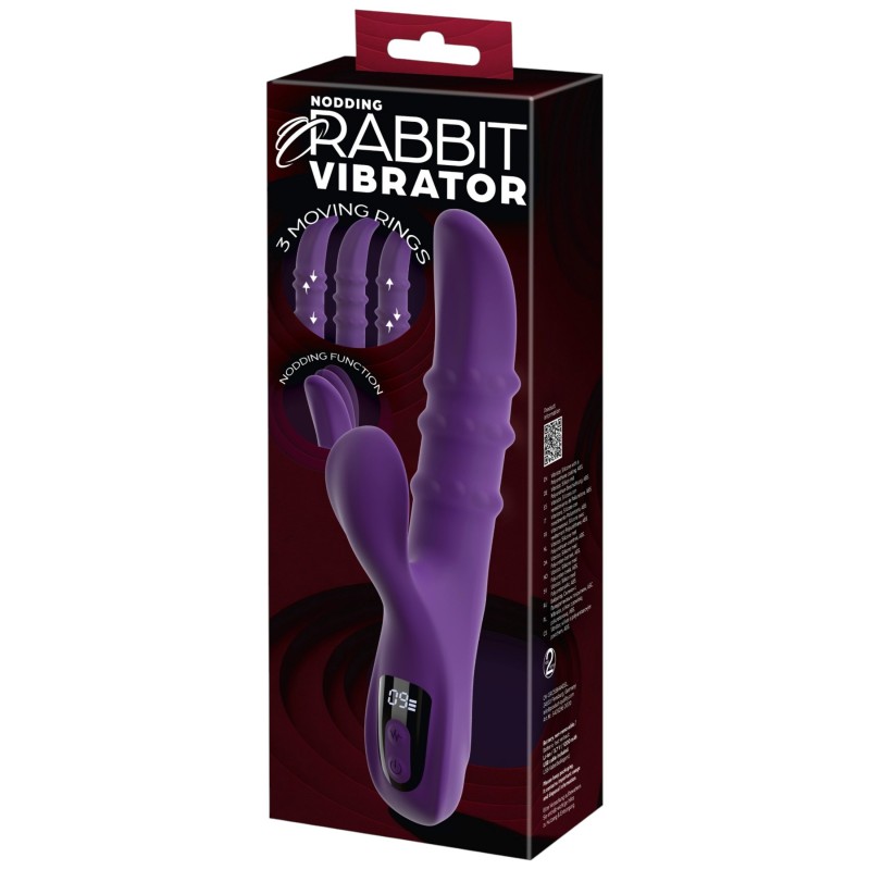 You2Toys - bólogató, mozgó gyűrűs csiklókaros vibrátor (lila) 171732 termék bemutató kép