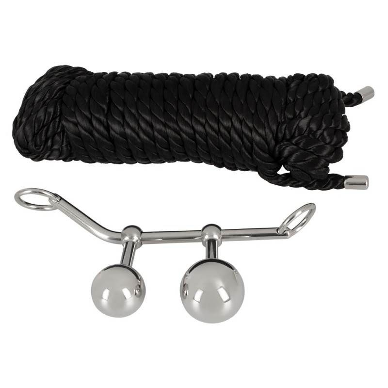 You2Toys Bondage Plugs - fém tágító gömbök (149g) - ezüst 62475 termék bemutató kép