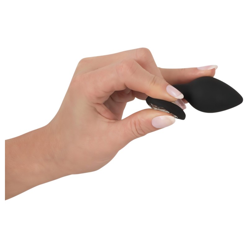 You2Toys Anal Plug - fehér köves anál plug (fekete) 98858 termék bemutató kép