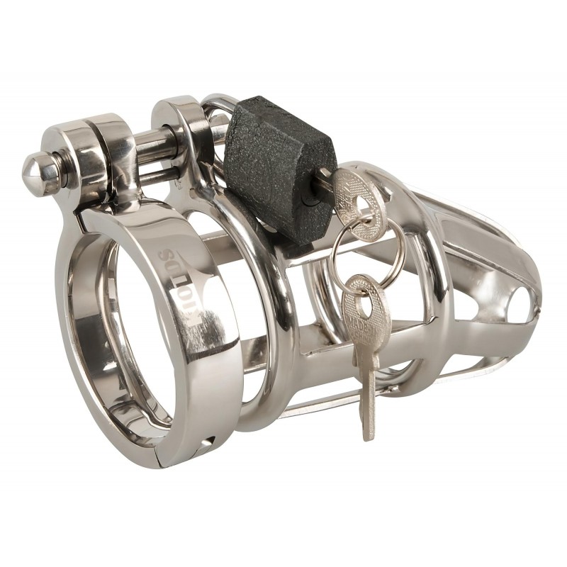 You2Toys Chastity Cage - fém péniszketrec lakattal, férfi erényöv 158556 termék bemutató kép
