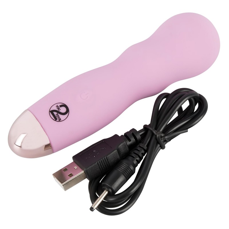 You2Toys - Cuties Mini Rose - akkus, hullámos vibrátor (pink) 136578 termék bemutató kép