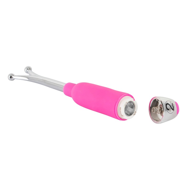 You2Toys - Deluxe csikló stimuláló vibrátor rúd (pink-ezüst) 61719 termék bemutató kép