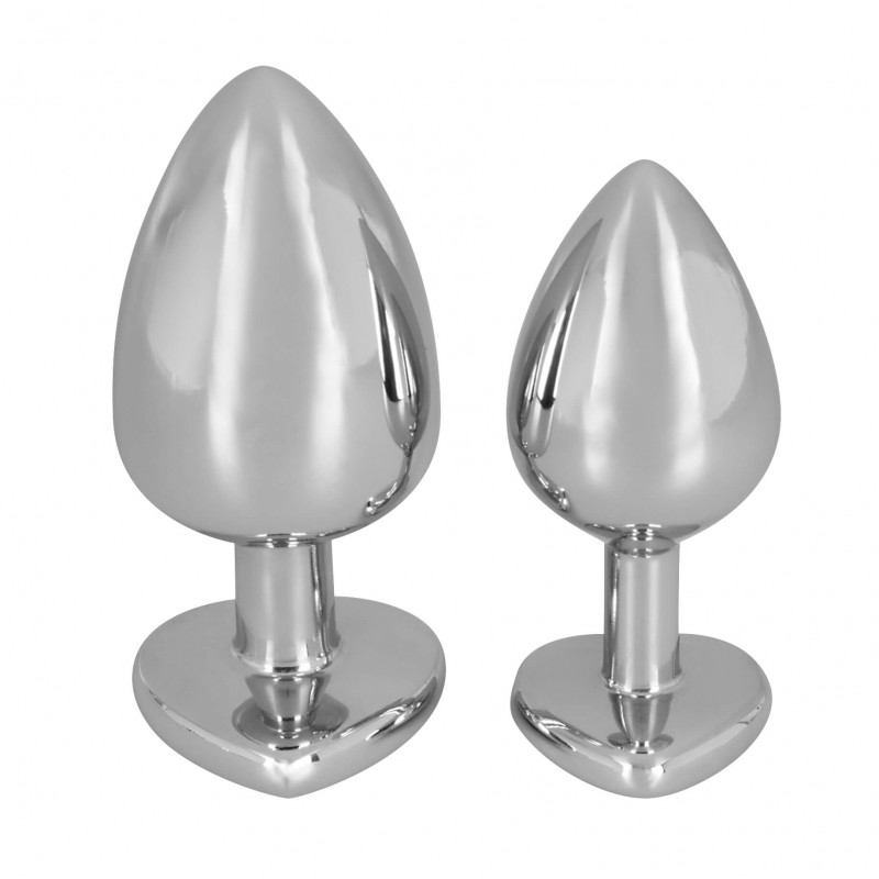 You2Toys - Diamond - 85g-os alumínium anál plug (ezüst-piros) 61799 termék bemutató kép