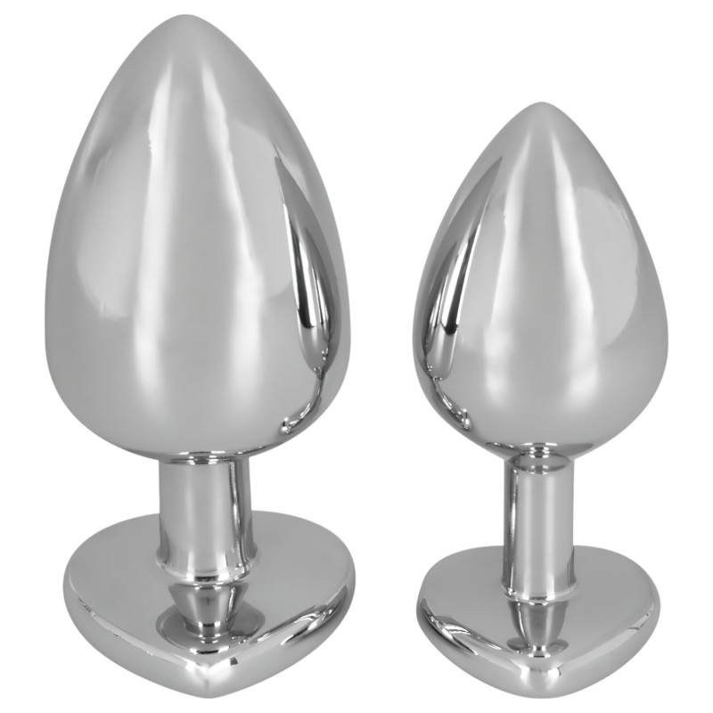 You2Toys - Diamond - 85g-os alumínium anál plug (ezüst-piros) 98792 termék bemutató kép