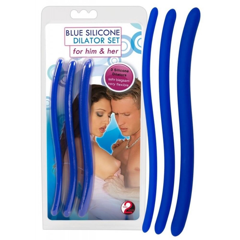 You2Toys - DILATOR - kék szilikon húgycsőtágító dildó szett (3db) 60982 termék bemutató kép