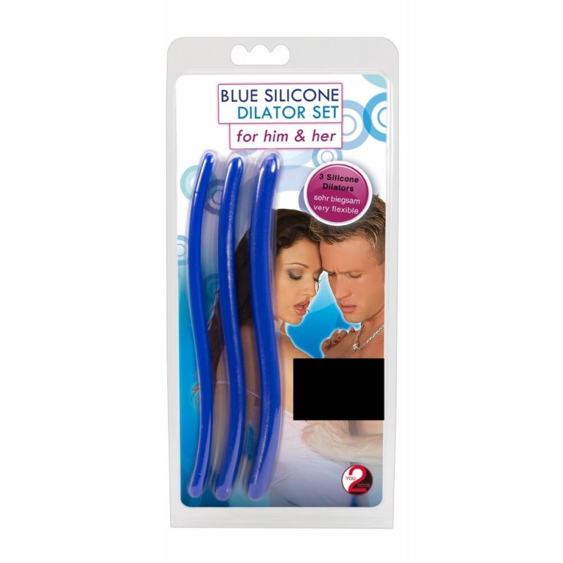 You2Toys - DILATOR - kék szilikon húgycsőtágító dildó szett (3db) 64571 termék bemutató kép