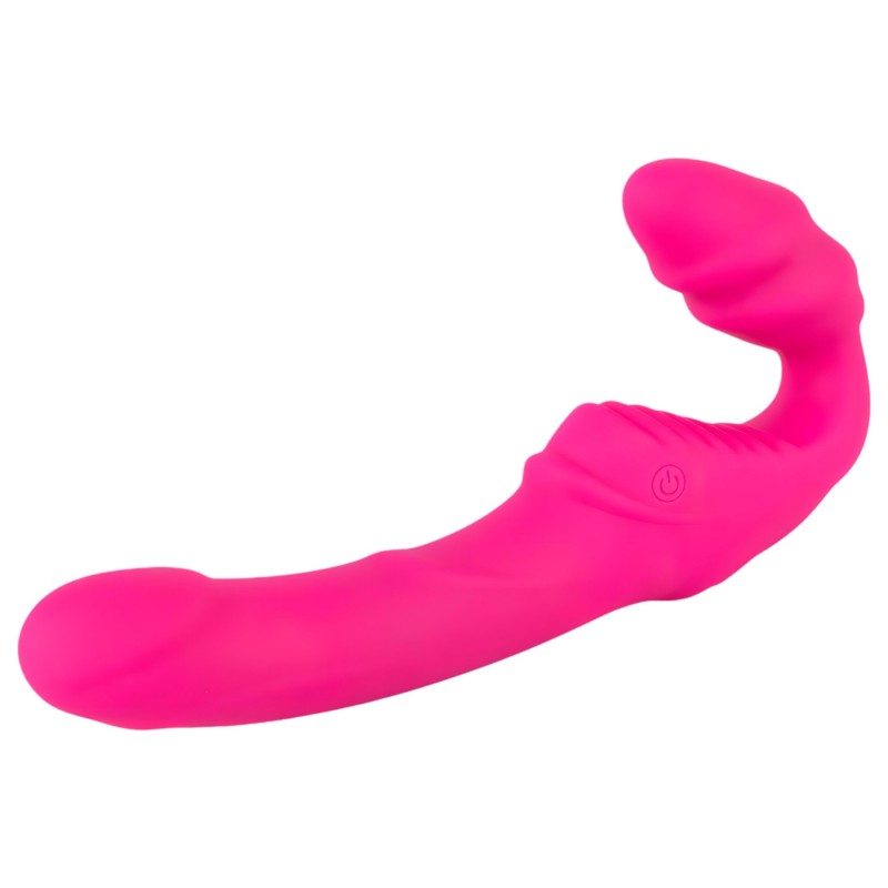 You2Toys Double2Teaser - felcsatolható vibrátor pánt nélkül pároknak (pink) 158048 termék bemutató kép