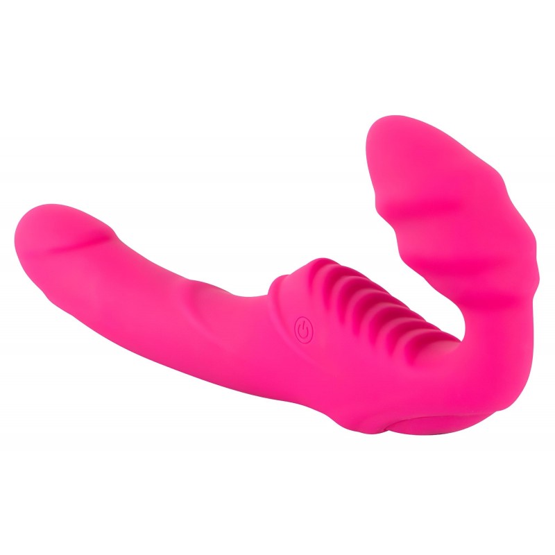 You2Toys Double2Teaser - felcsatolható vibrátor pánt nélkül pároknak (pink) 158049 termék bemutató kép