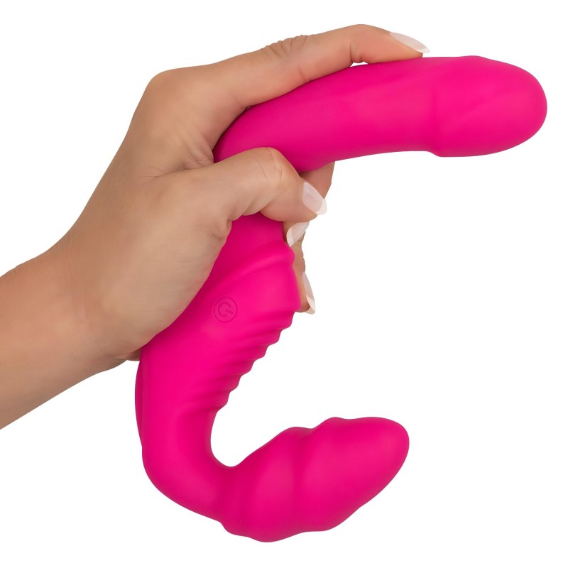 You2Toys Double2Teaser - felcsatolható vibrátor pánt nélkül pároknak (pink) 158050 termék bemutató kép