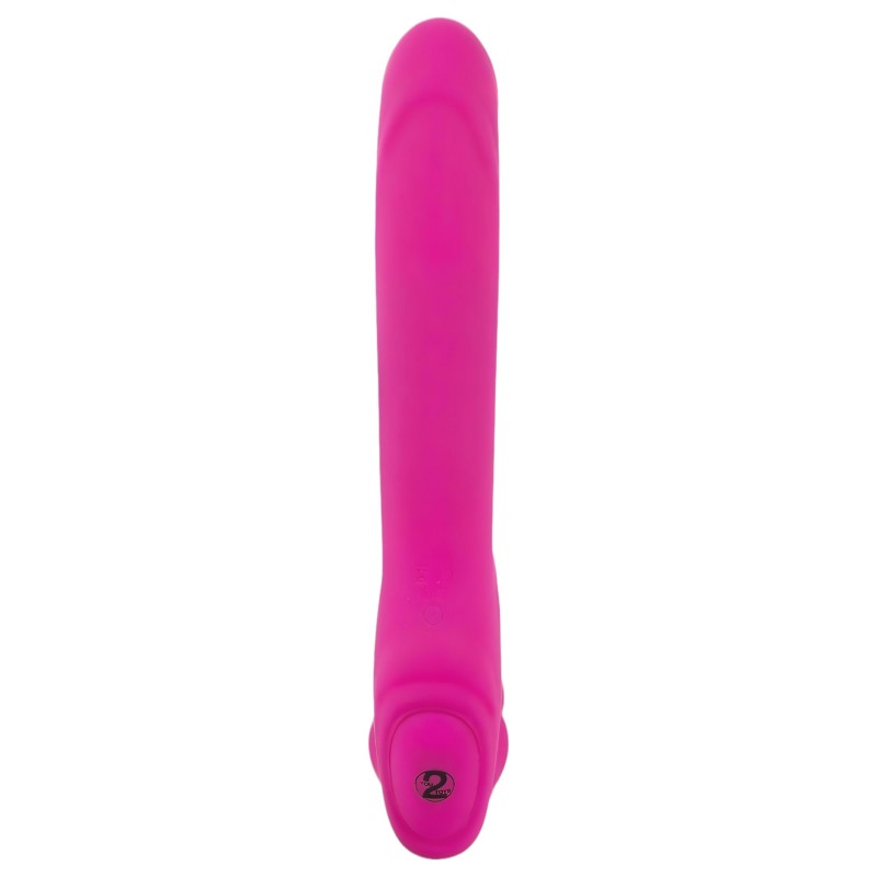 You2Toys Double2Teaser - felcsatolható vibrátor pánt nélkül pároknak (pink) 158053 termék bemutató kép