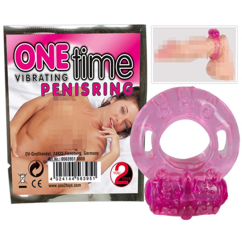 You2Toys - Egyszeri vibrációs péniszgyűrű (pink) 67259 termék bemutató kép