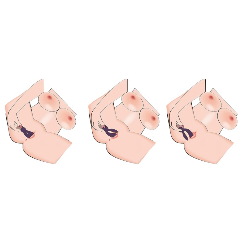 You2Toys Elegant Double - akkus, csiklókaros vibrátor (lila) 112099 termék bemutató kép