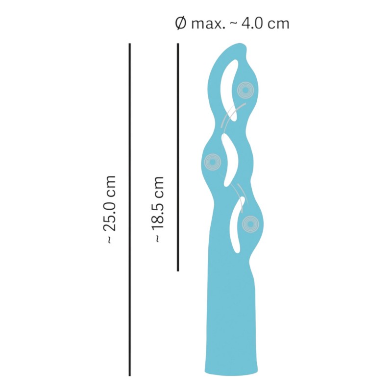 You2Toys Fabulous - akkus 3 motoros vibrátor (kék) 95703 termék bemutató kép