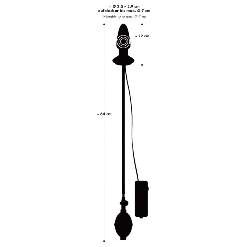 You2Toys Fanny Hill's - pumpálható anál vibrátor (fekete) 168887 termék bemutató kép